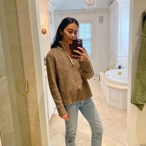 Jenni Kayne Merino Boucle Half-Zip